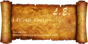 Lányi Evelin névjegykártya